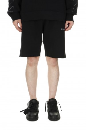 DIAG OUTLINE SWEATSHORTS/BLACK(OMCE22-RTW0243)