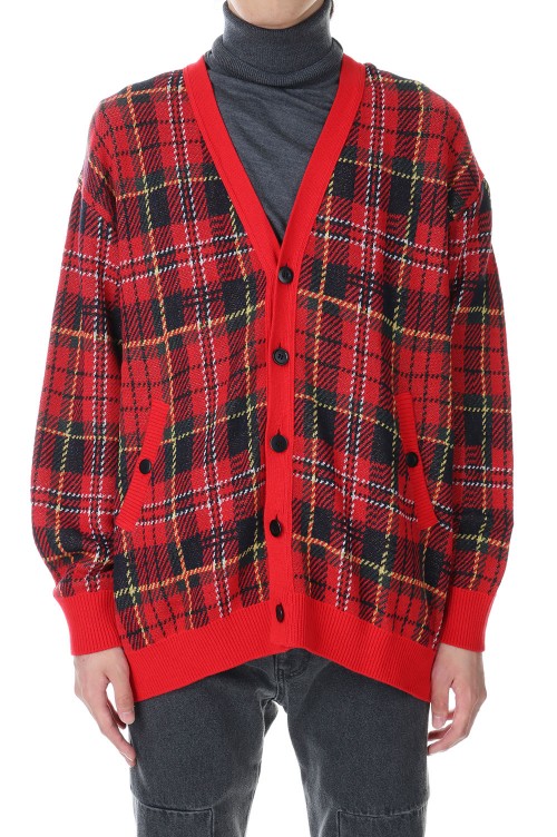 G Tartan Check Zipped Knit Cardigan (UC1C4903) | セレクトショップ ...