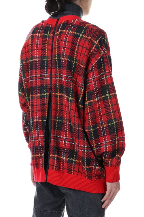 G Tartan Check Zipped Knit Cardigan (UC1C4903) | セレクトショップ ...
