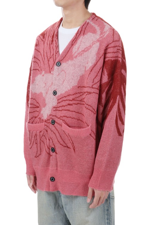 Leopard Mohair Cardigan Knit(23SSK-3)-Pink- | セレクトショップ