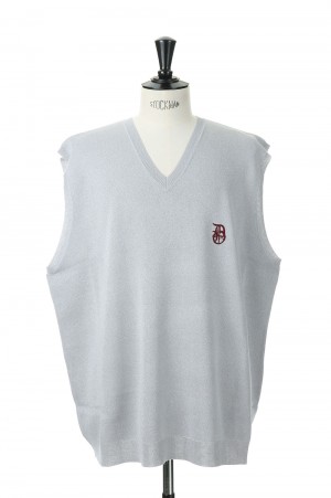 Oversized Lame Knit Vest(23SS	K-7)-Space Gray-