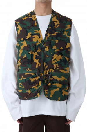 RIVER VEST TASLAN NYLON -WOODLAND CAMO(F441004)