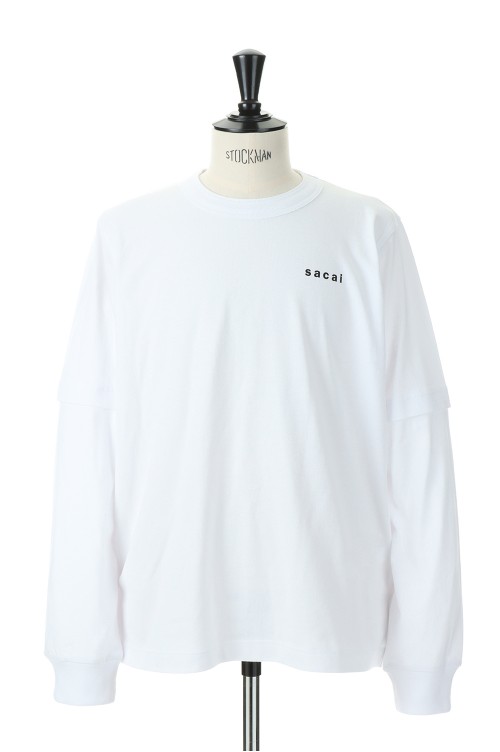 好きに sacai AGAIN & AGAIN & AGAIN 長袖Tシャツ 黒 中古 Tシャツ