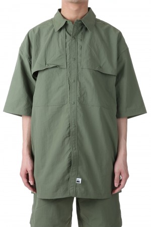 RIVERSHIRTS S/S Re;CONHny®TASLANRIPNYLON -OLIVE(F491003)