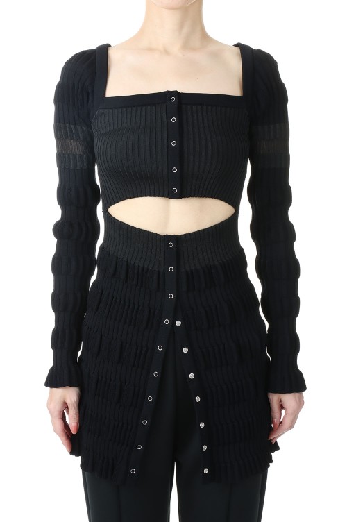 STRIPE KNIT CARDIGAN -Black (FTC232-0704) | セレクトショップ