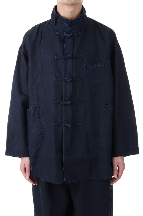 FARMER'S LINEN CHINESE JACKET / INDIGO (PC-021-2189) | セレクト