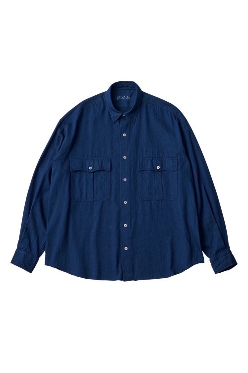 ROLL UP VINTAGE GAUZE SHIRTS / INDIGO (PC-016-2210) | セレクト