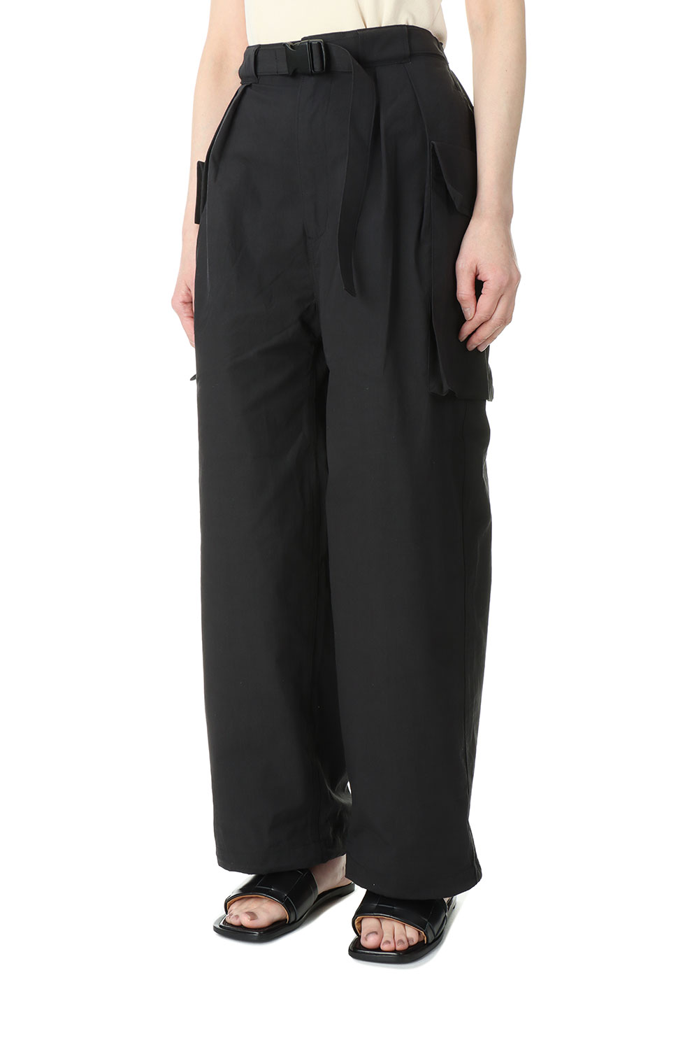 Cotton nylon dump military pants -BLACK (PS23-PT07) | セレクト
