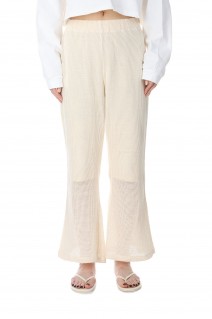 Basket mesh flared pants -IVORY (PS23-CS16)