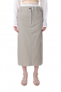 WLC LAYERED TIGHT SKIRT -BEIGE(23SSK-#703L)