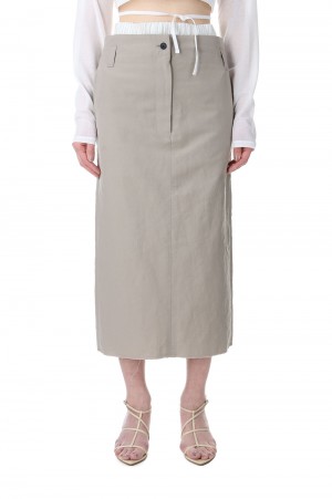 WLC LAYERED TIGHT SKIRT -BEIGE(23SSK-#703L)