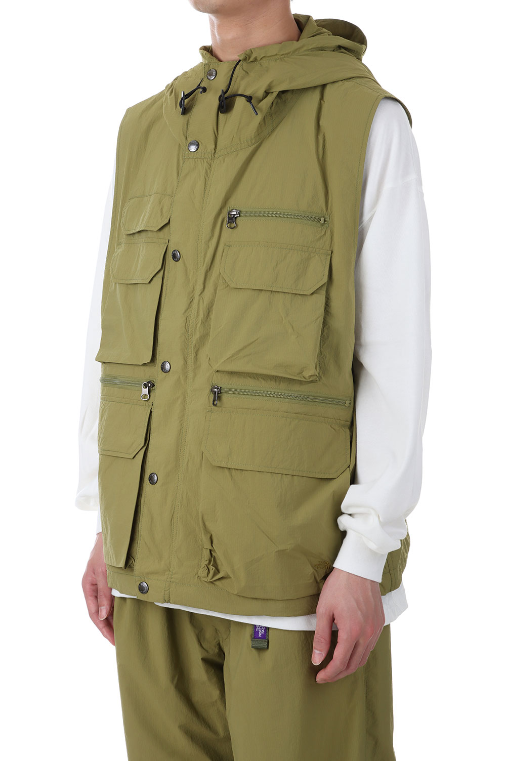 Nylon Ripstop Trail Vest - Khaki Green (NP2313N) | セレクト