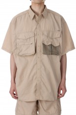 Polyester Linen Field H/S Shirt - Beige (NT3320N)