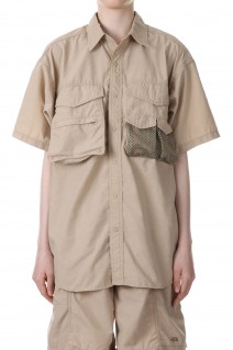 Polyester Linen Field H/S Shirt -BEIGE(NT3320N)