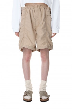 Polyester Linen Field Shorts -BEIGE(NT4304N)