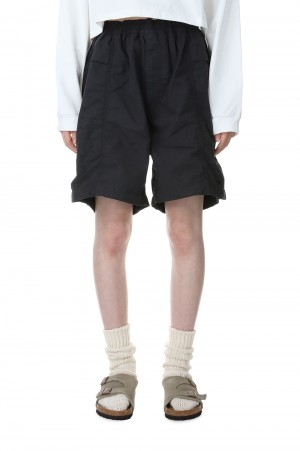 Polyester Linen Field Shorts -BLACK(NT4304N)