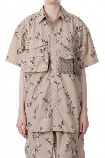 Polyester Linen Field H/S Shirt -BEIGE(NT3322N)
