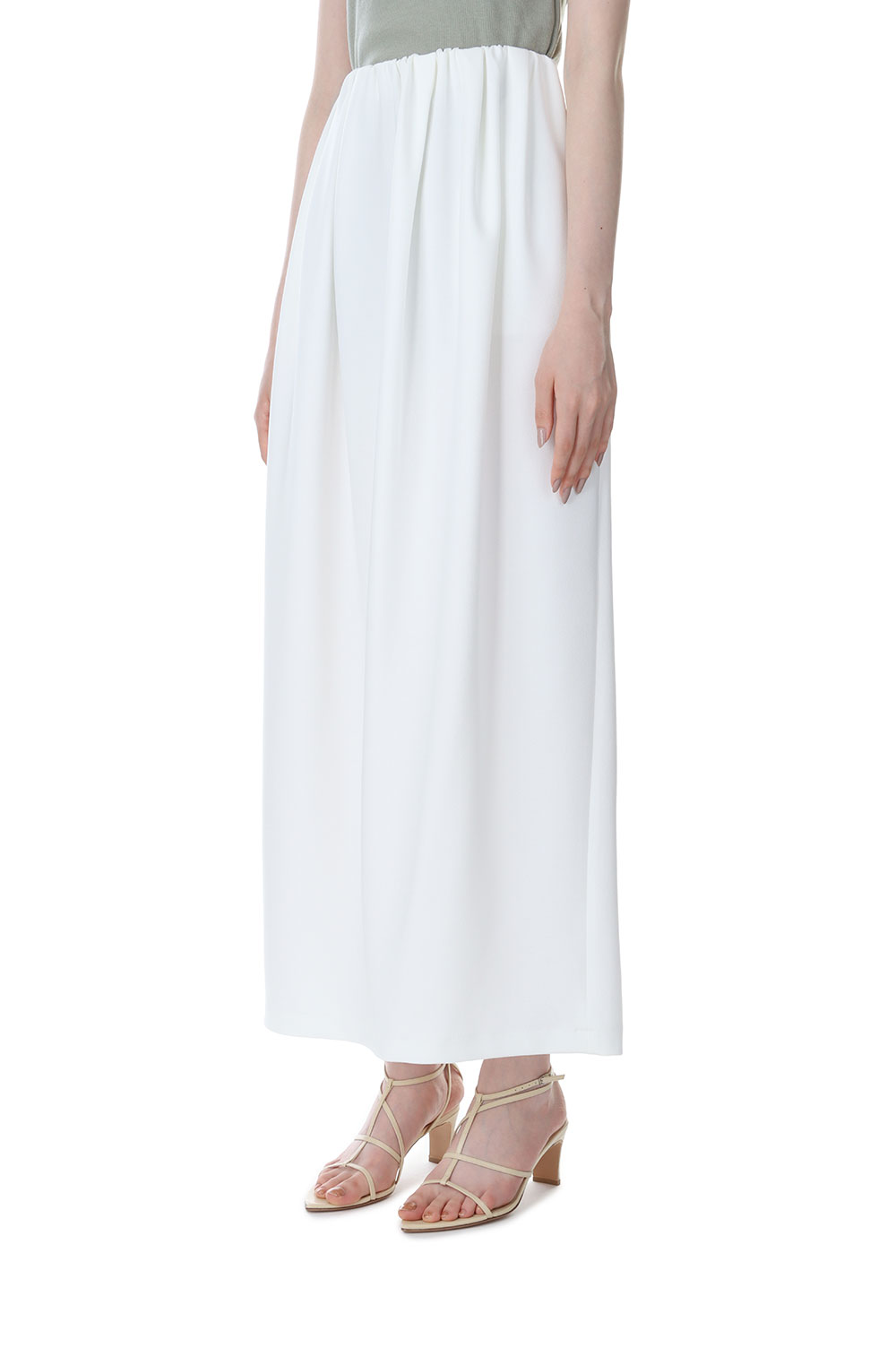 Waist Volume Tuck SK -WHITE(460GSL81-0150) | セレクトショップ