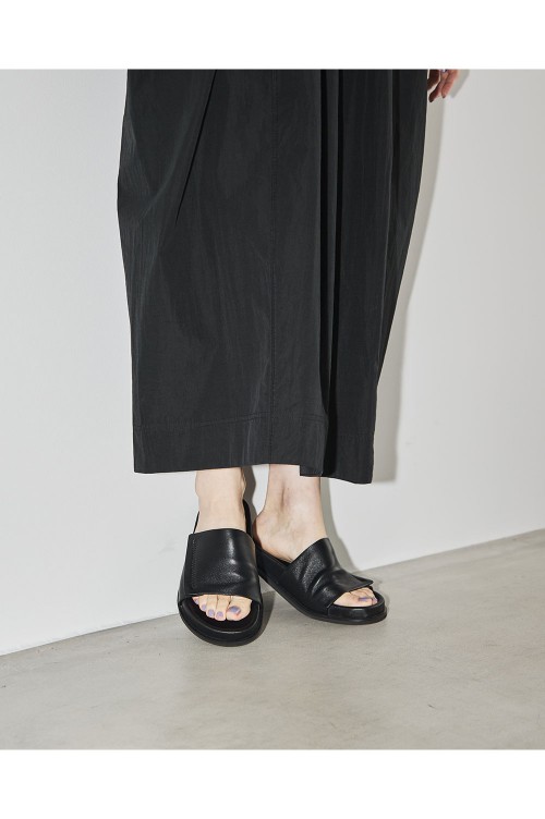 TODAYFUL Leather Slide Sandals／Black 37 - サンダル