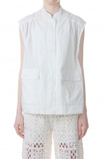 Flappocket Cotton Vest -WHITE (12310105)