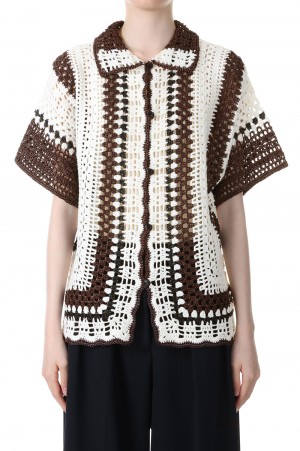 Crochet Over Shirts -BROWN (12310514)