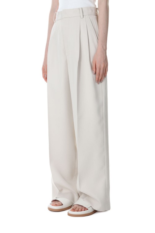 Doubletuck Satin Trousers -ECRU (12310715) | セレクトショップ