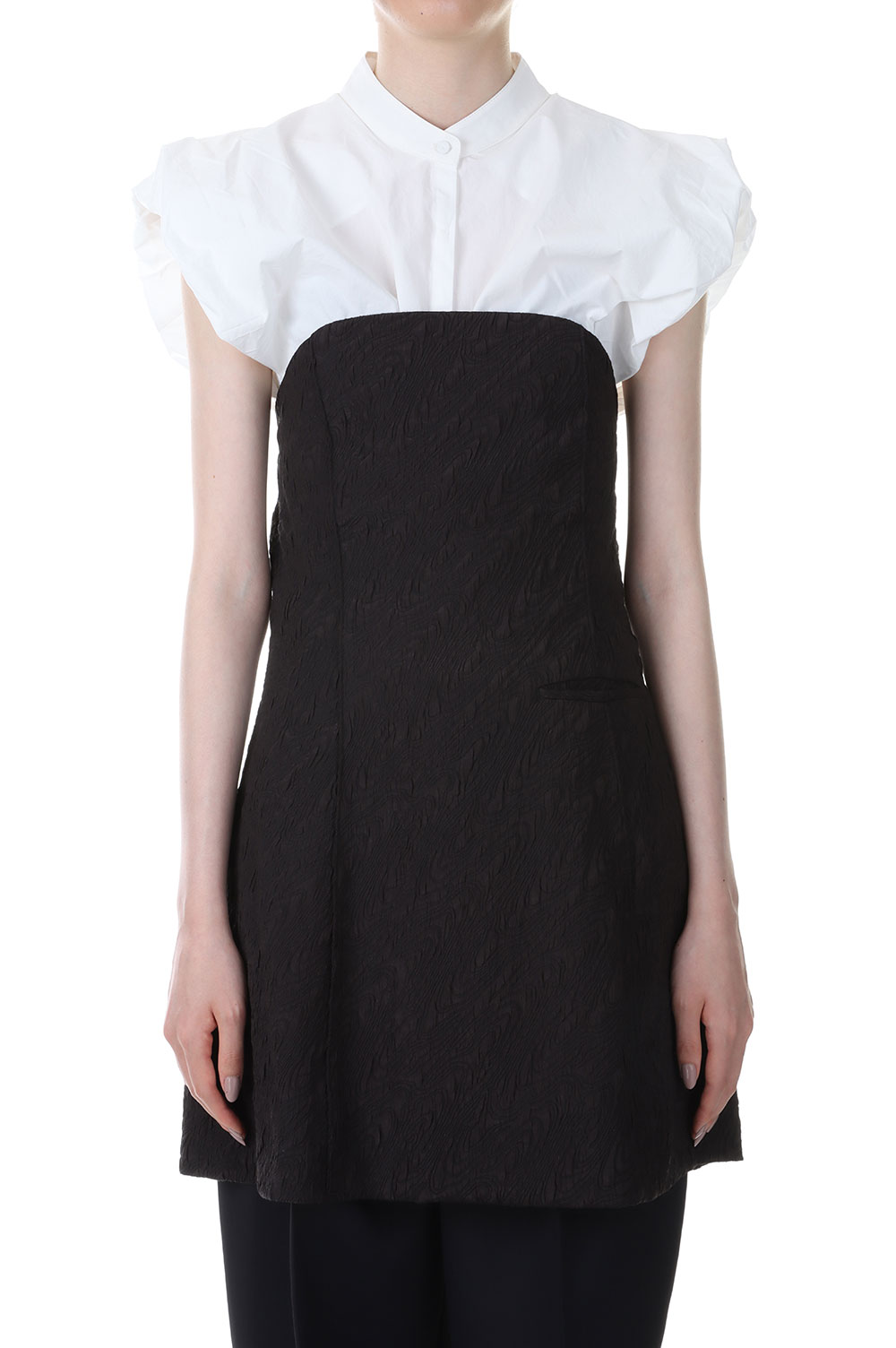 Jacquard Bare Tunic -BLACK (12310422) | セレクトショップ