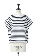 Dry touch jersey border wide top - WHITE/BLACK（19RCSTOP-06C）