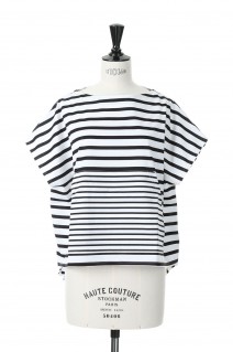 Dry touch jersey border wide top - WHITE/BLACK（19RCSTOP-06C）