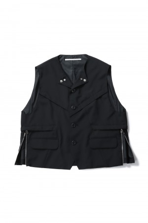 K-2B FARMERS VEST(23S0083)-BLACK-
