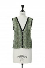 Mix yarn Knit Vest -GREEN MIX(E23SS/T-05)