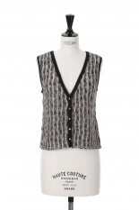 Mix yarn Knit Vest -BLACK MIX(E23SS/T-05)