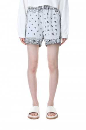 circa make bandana patchwork shorts -WHITE(cc23ss-46)