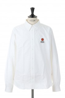 Boke Flower Crest Casual Shirt M(FD55CH4109LO)-WHITE-