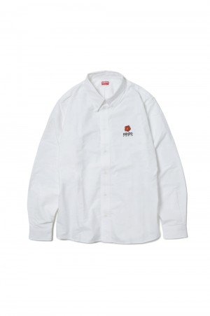 Boke Flower Crest Casual Shirt M(FD55CH4109LO)-WHITE-