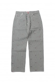 Rinse Stripe Denim Pixel Relaxed Jeans Suisen M(FD55DP4066J1)