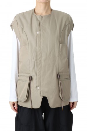 【Jun Mikami x Wild Things】 PADDED VEST -Beige (23SS-1-WT)
