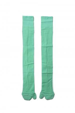 Bamboo Motif Sheer Tabi Socks -Mint Green (MM23SS-AC315