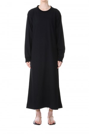 back open long sleeve dress T -Black (TS0704-SS23)