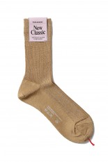 glitter ribbed socks-Yellow Gold(176N1/1GL2-20C )