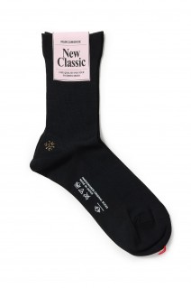 fine gauge cotton ribbed socks -Black(240N4/1CO-20C)