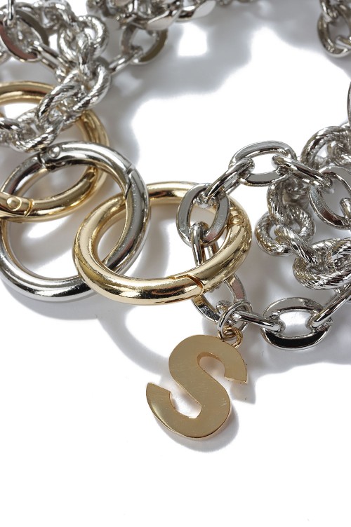 Chained Chain Bracelet -Silver (23-06733) | セレクトショップ