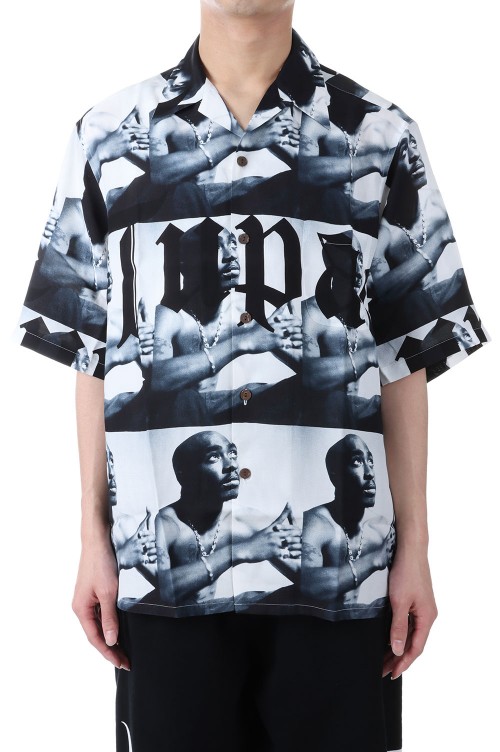 TUPAC / S/S HAWAIIAN SHIRT ( TYPE-2 ) / WHITE (TUPAC-WM-HI02