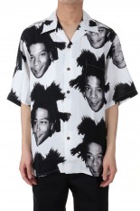 JEAN-MICHEL BASQUIAT / S/S HAWAIIAN SHIRT ( TYPE-1 ) / WHITE (BASQUIAT-WM-HI12)