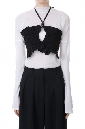 Shirring Shell Bra -BLACK(23SS215B)