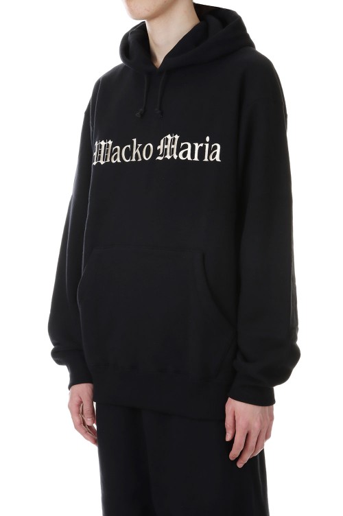 MIDDLE WEIGHT PULLOVER HOODED SWEAT SHIRT / BLACK (23SS-WMC-SS03