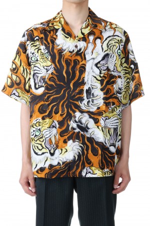 TIM LEHI / S/S HAWAIIAN SHIRT ( TYPE-1 ) / BROWN (23SS-WMS-HI06