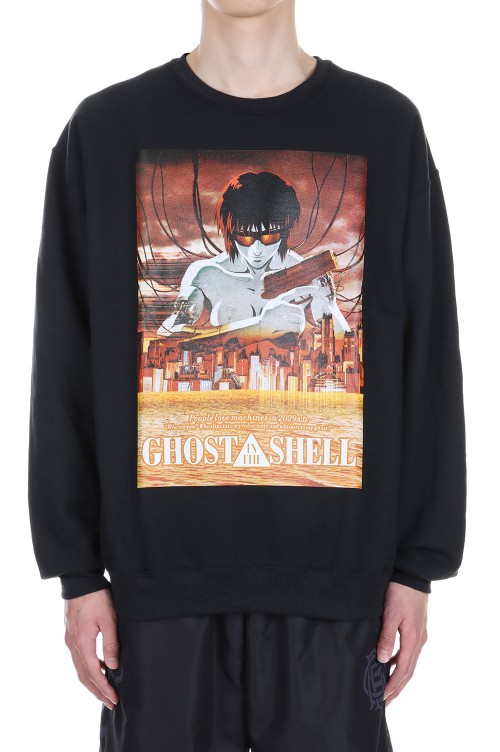 GHOST IN THE SHELL / CREW NECK SWEAT SHIRT / BLACK (GITS-WM-SS01