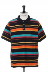 BORDER KNIT SS POLO / BLACK（23SS-FS-11）