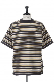 BORDER KNIT SS TEE / CHARCOAL（23SS-FS-12）